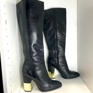 ALDO • Knee High Boots • Size 9 • Gold Heel • USED • Dressy Boots